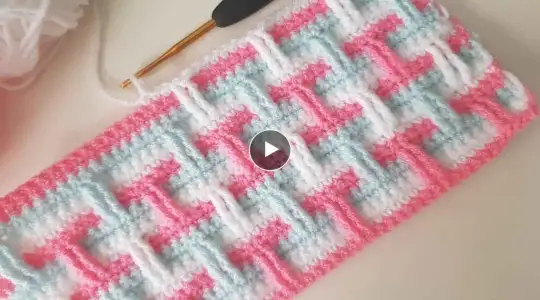 Double Column Colored Knitting Pattern & Crochet Knitting Patterns